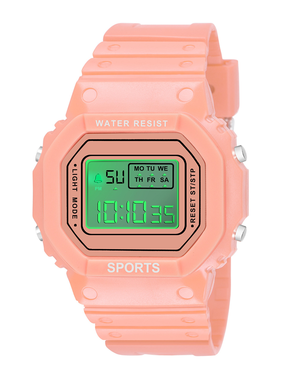 

CERO Women Green Brass Dial & Pink Straps Digital Watch C-1001-Orange-Orange
