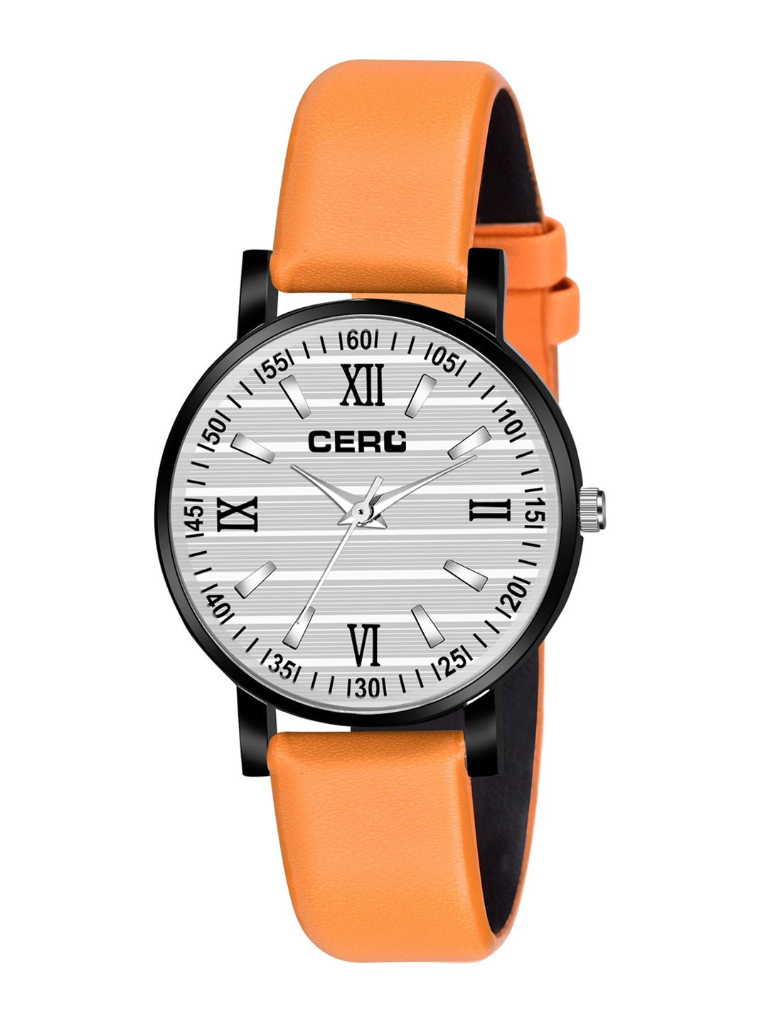 

CERO Women Brass Dial Analogue Watch C-152, Orange