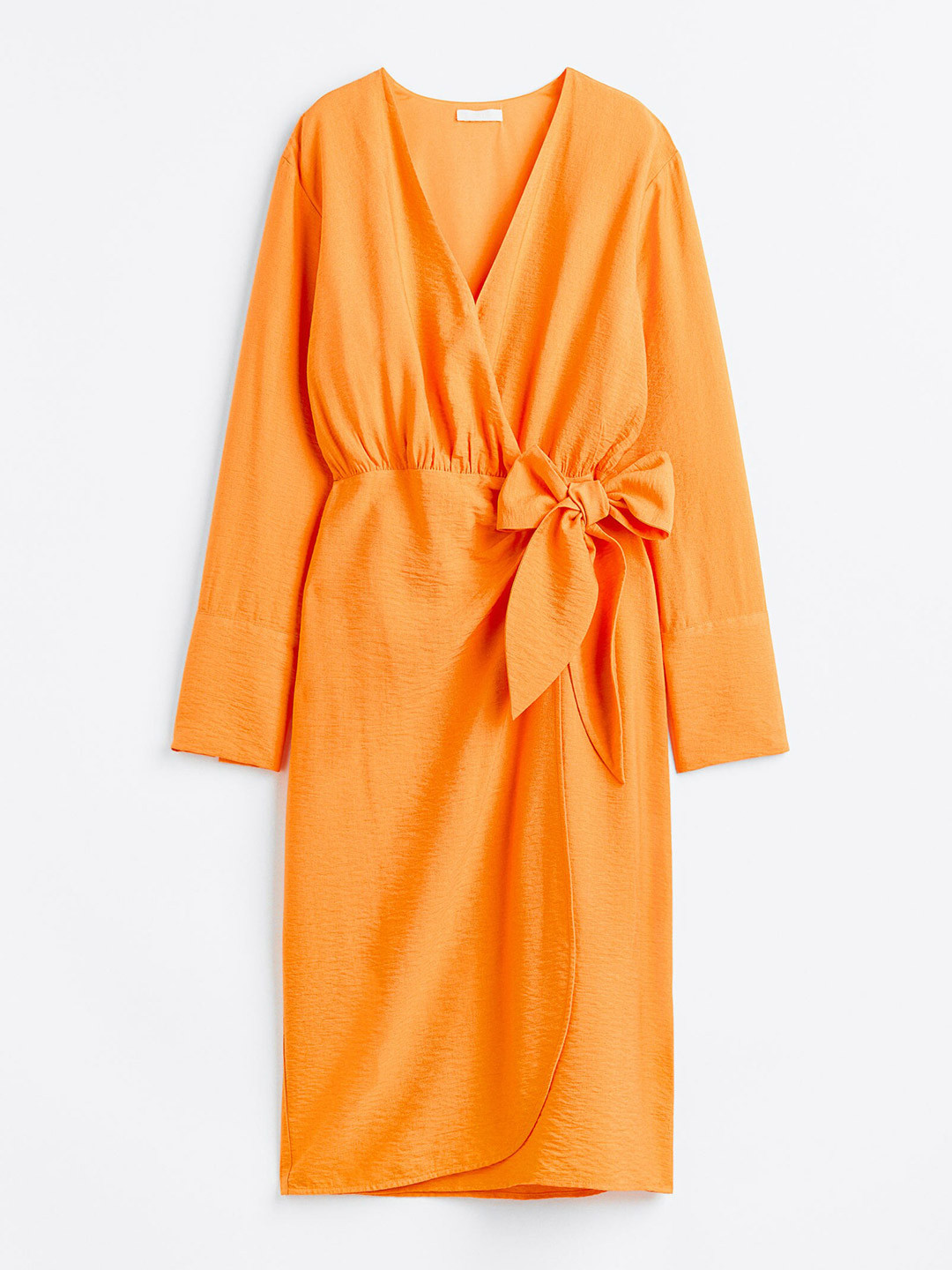 

H&M Women Tie-Detail Wrap Dress, Orange