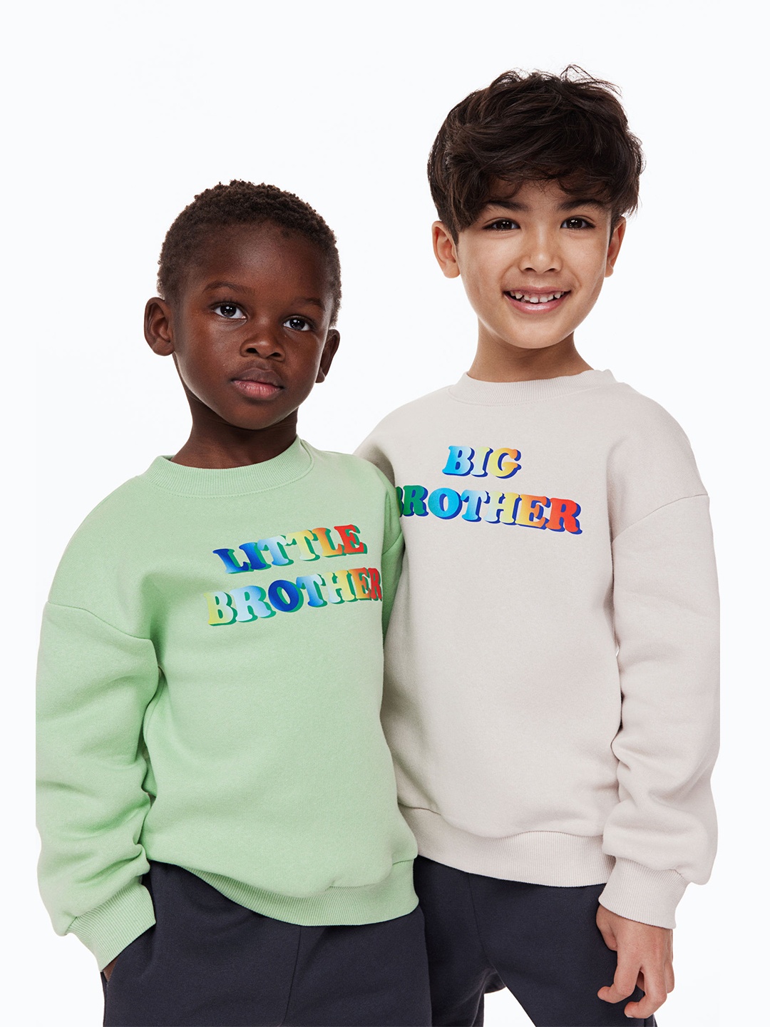 

H&M Boys Printed Sibling Sweatshirt, Green
