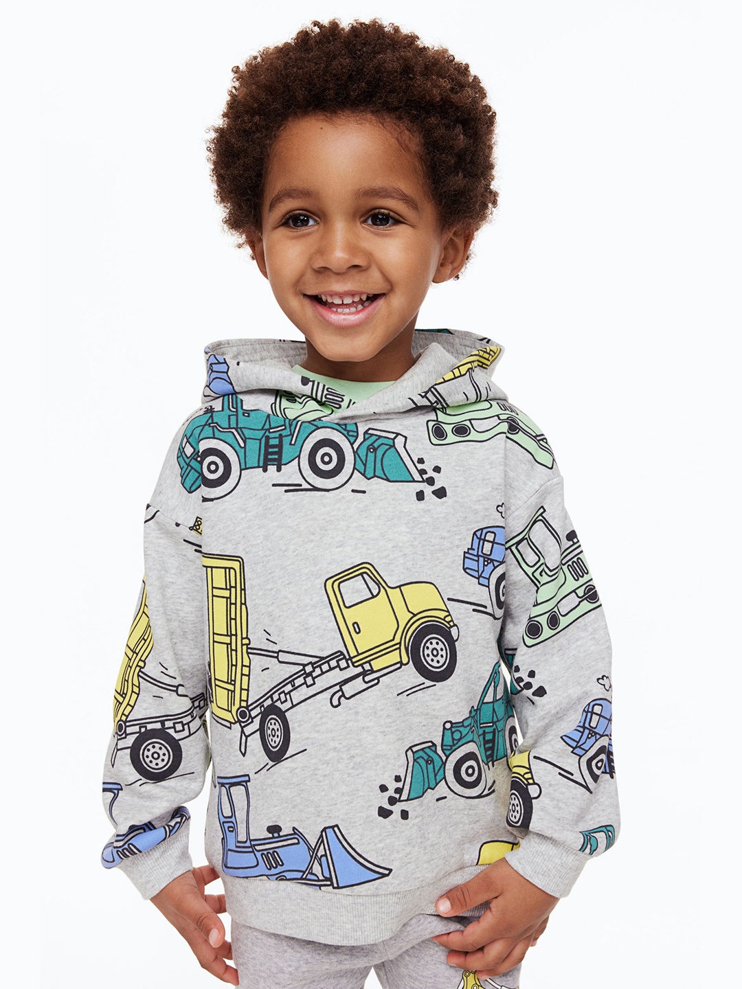 

H&M Boys Graphic Printed Hoodie, Grey