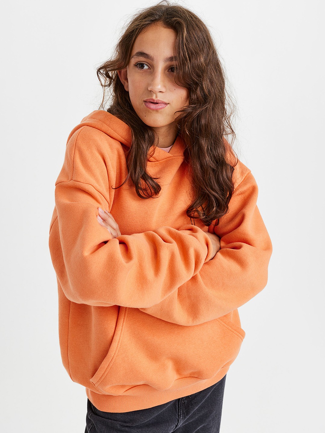 

H&M Girls Oversized Hoodie, Orange