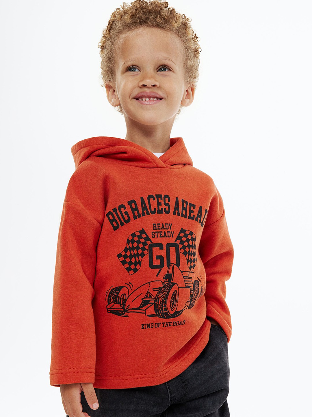 

H&M Boys Printed Hoodie, Red