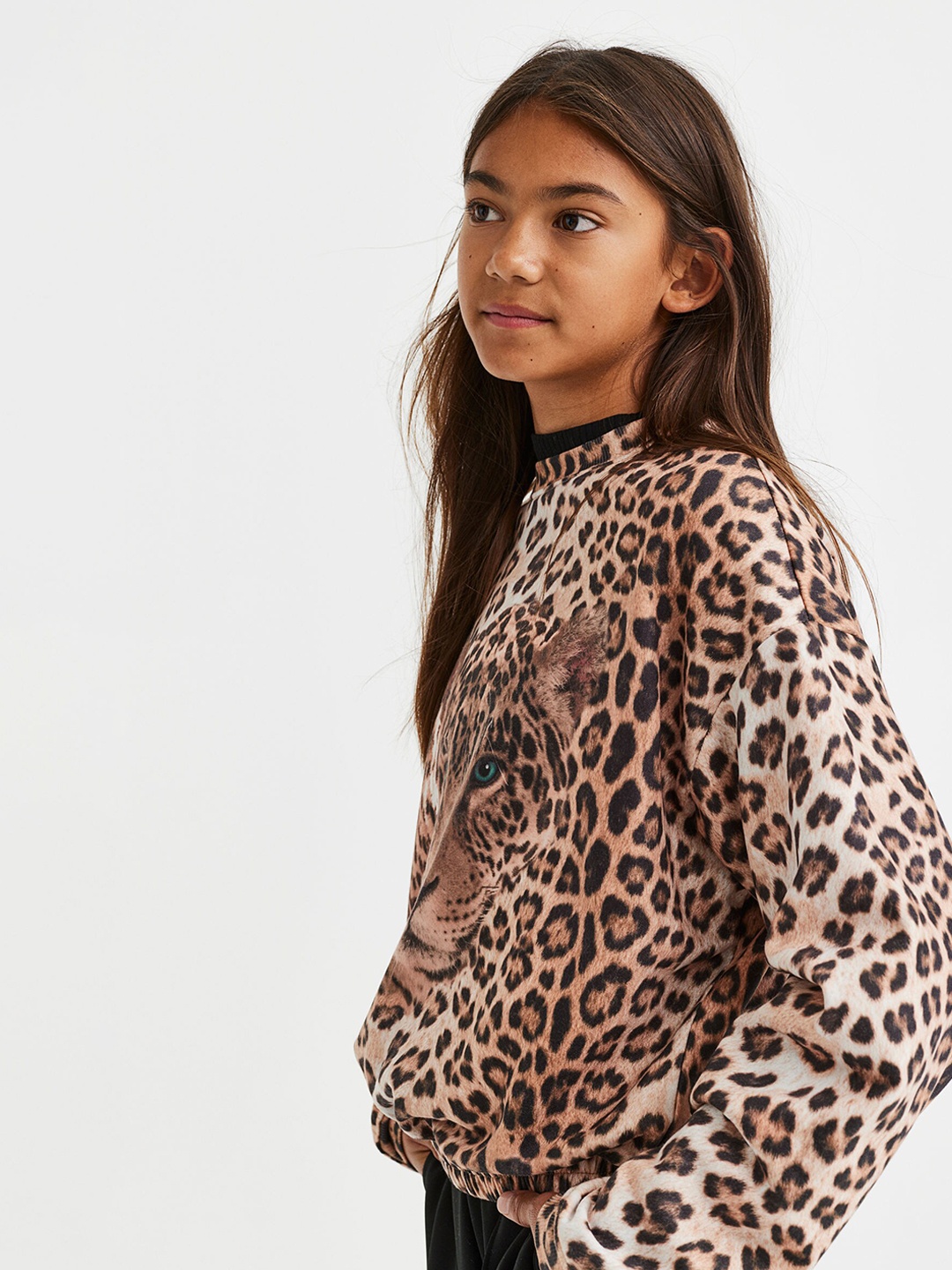 

H&M Girls Printed Sweatshirt, Beige