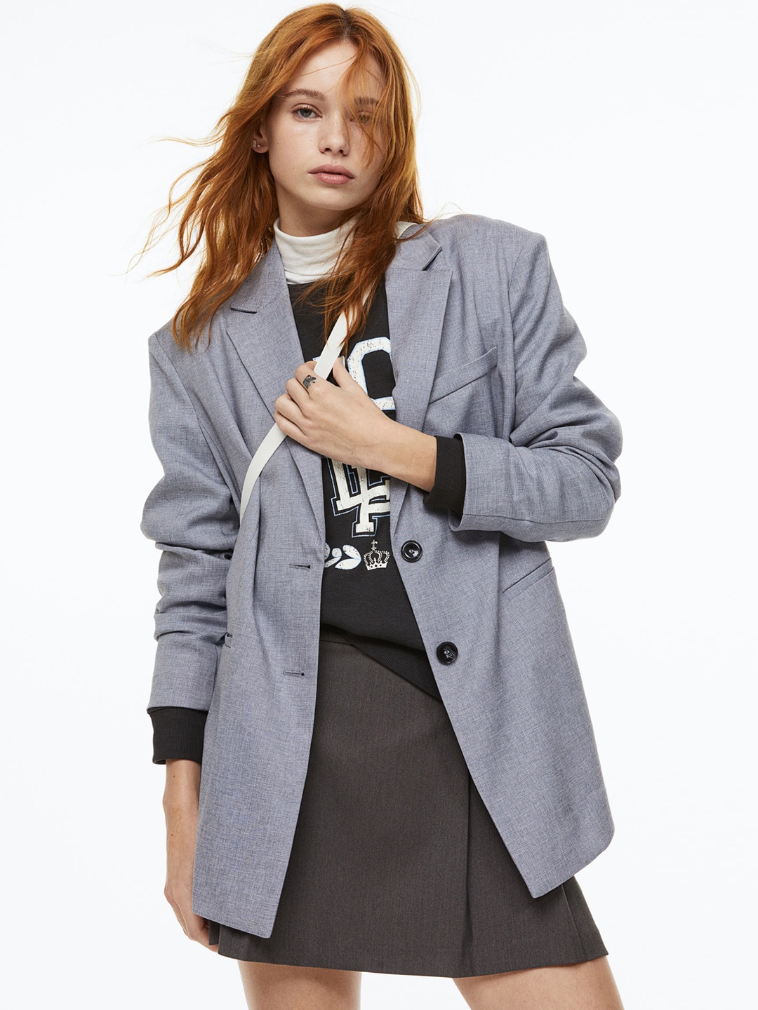 

H&M Women Single-Breasted Blazers, Grey