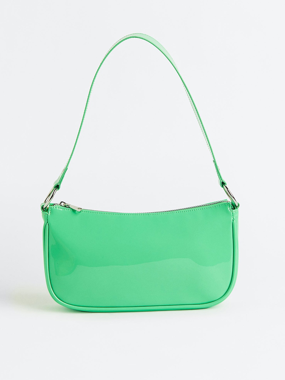 

H&M Solid Structured Handheld Bag, Green
