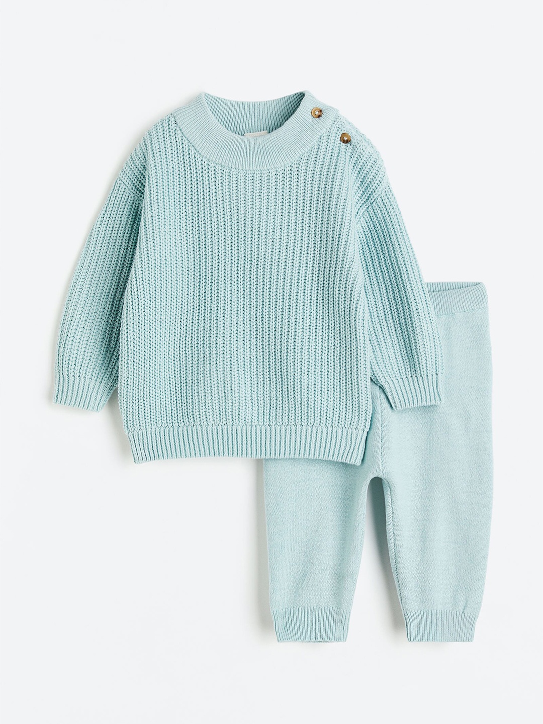 

H&M Infant Girls 2-Piece Knitted Set, Turquoise blue