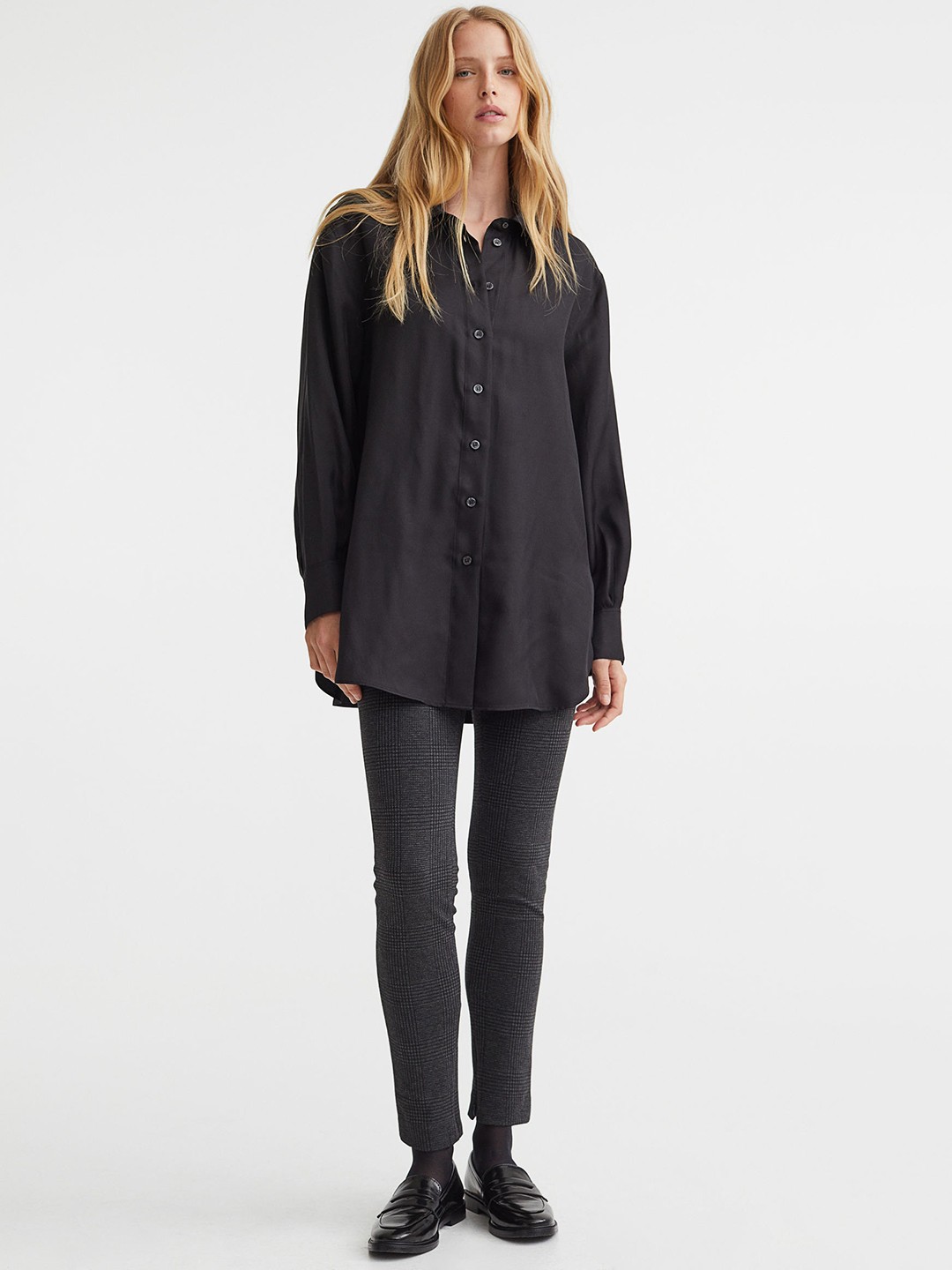 

H&M Women Zip-Hem Trousers, Grey