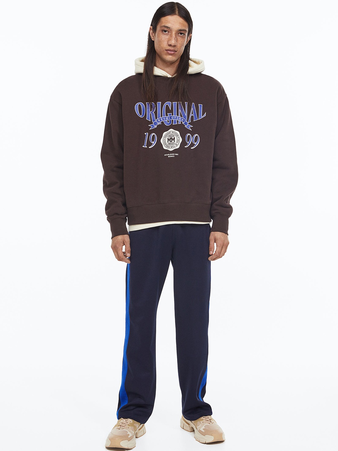 

H&M Men Relaxed Fit Track Pants, Blue