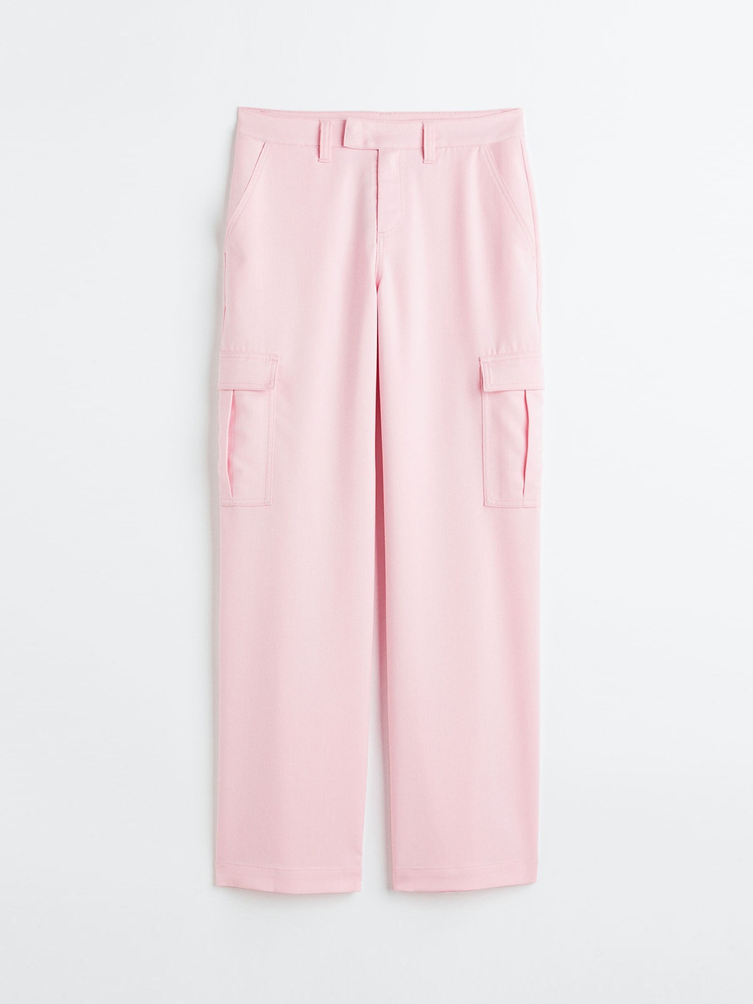 

H&M Women Straight Cargo Trousers, Pink
