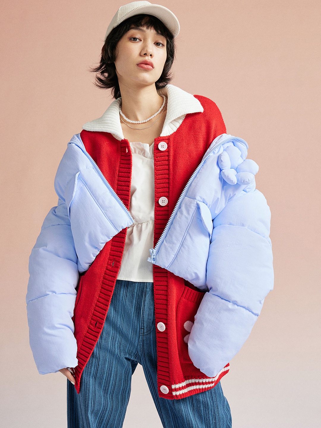 

H&M Women Hooded Puffer Jacket, Blue