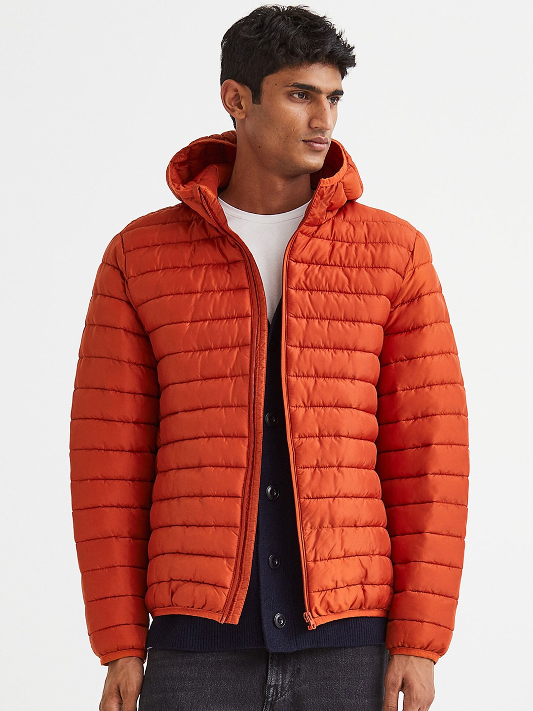 

H&M Men Lightweight Puffer Jacket, Orange