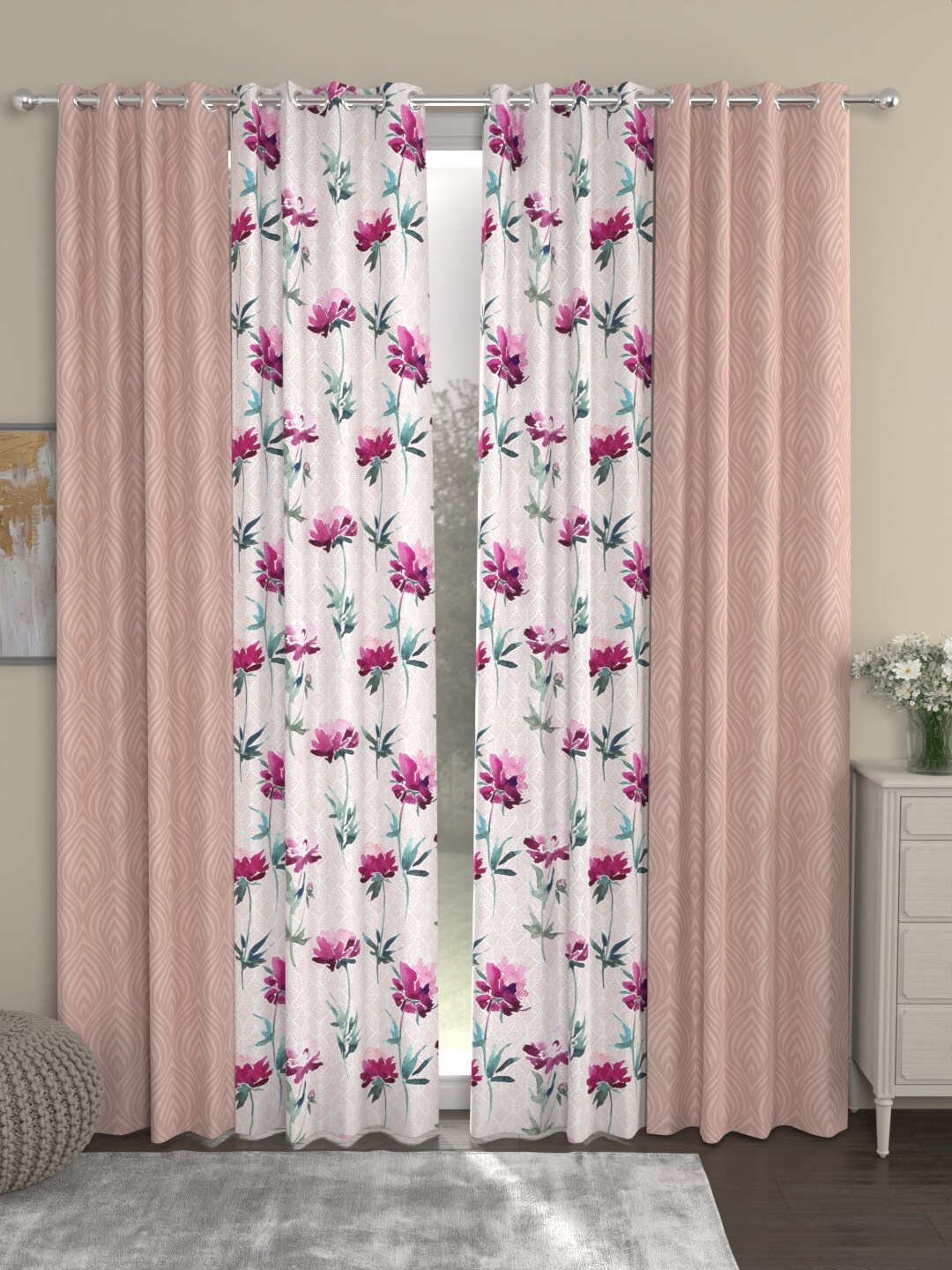 

ROSARA HOME Unisex Nude Curtains and Sheers