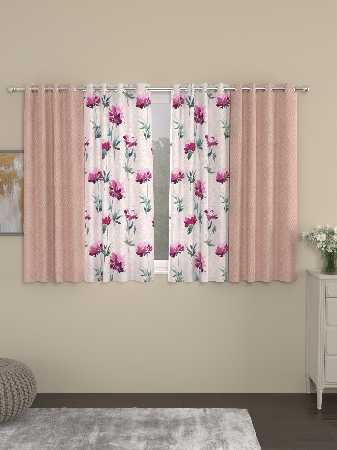 

ROSARA HOME Unisex Nude Curtains and Sheers