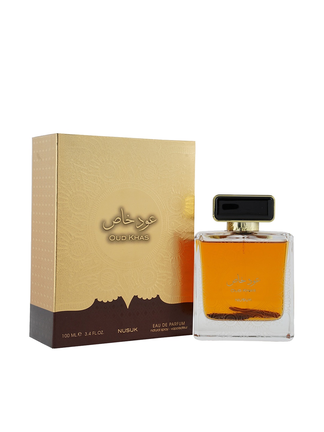 

NUSUK Men Oud Khas Eau De Parfum 100 ml, Gold