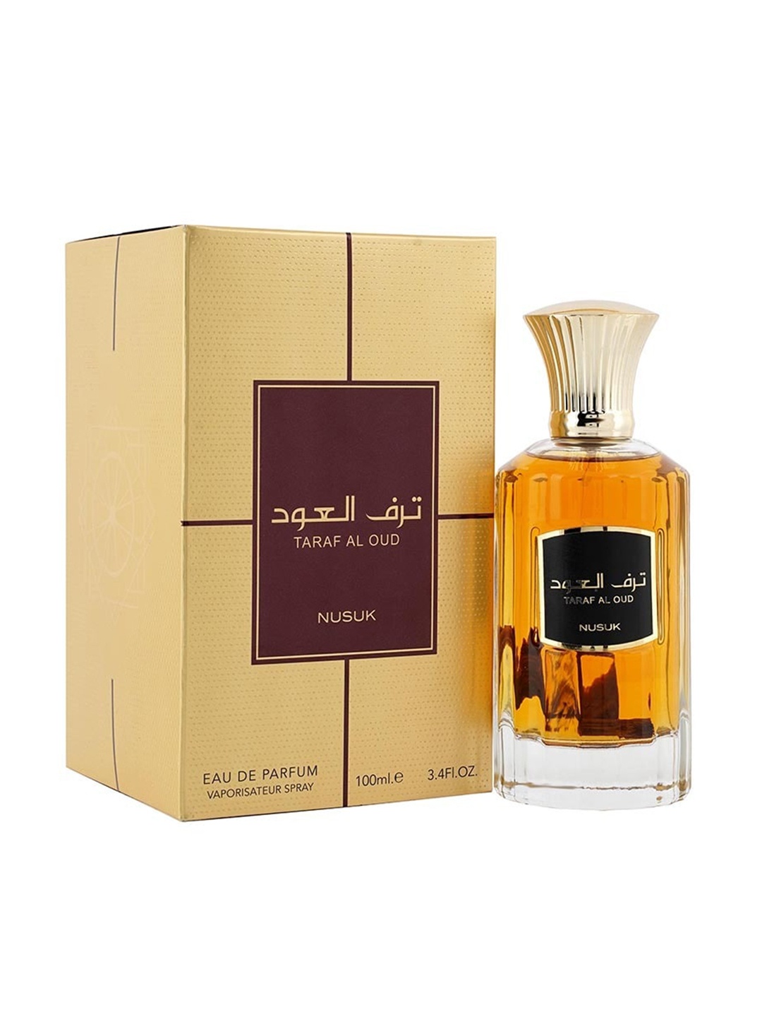 

NUSUK Men Taraf Al Oud Imported Long Lasting Eau de Parfum - 100 ml, Yellow