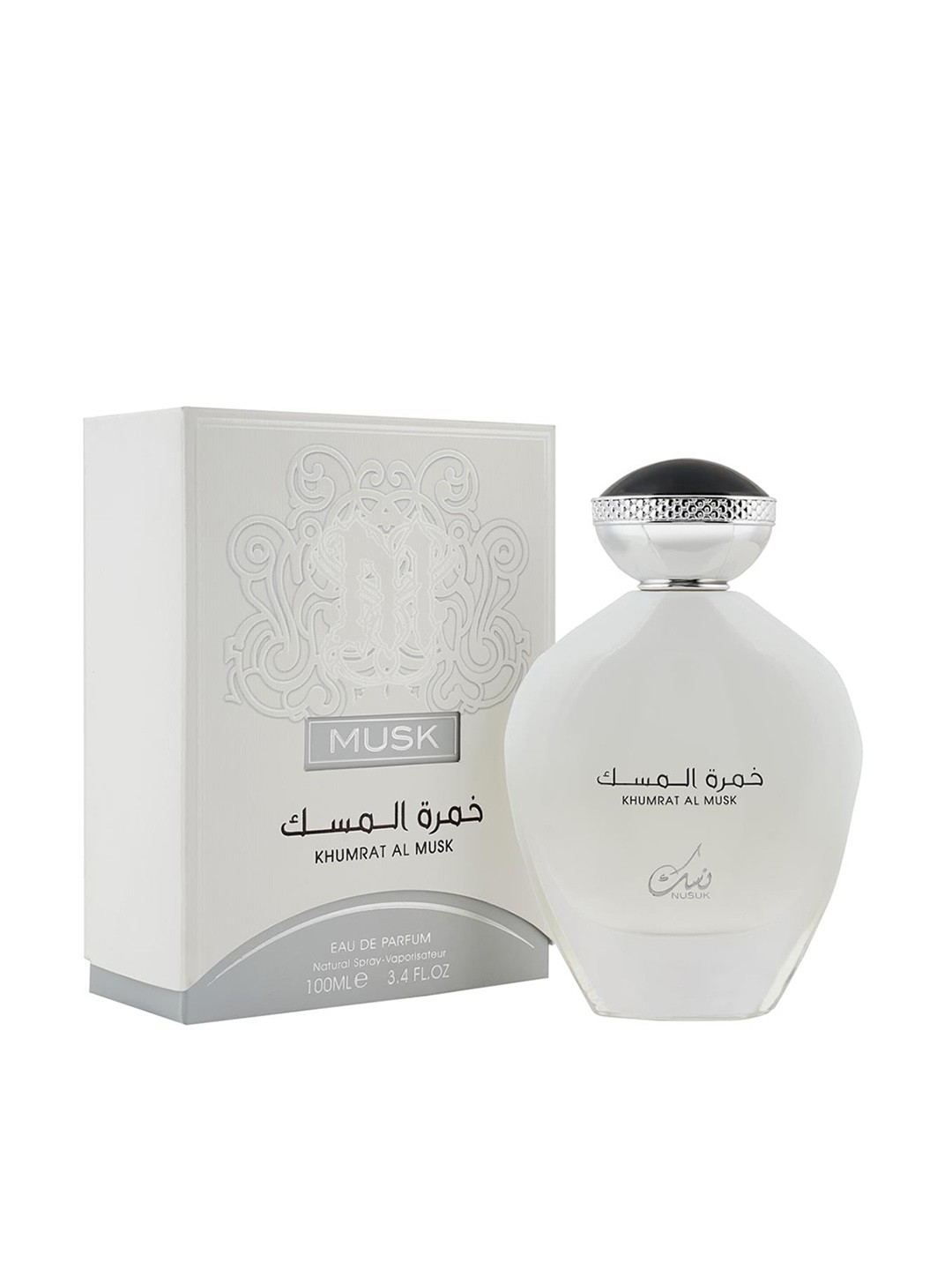

NUSUK Unisex Khumrat Al Musk Imported Long Lasting Eau De Parfum - 100 ml, White