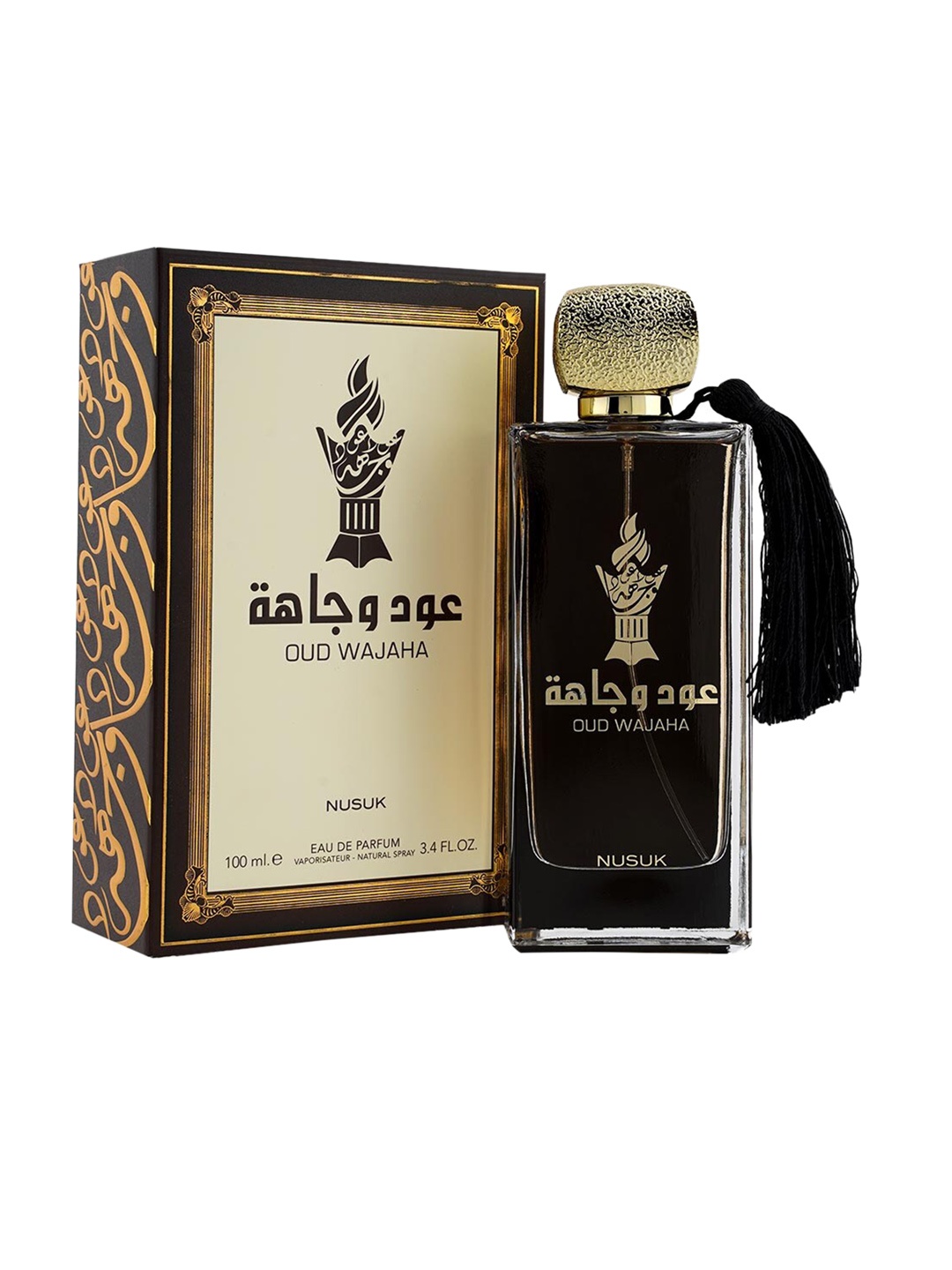 

NUSUK Men Oud Wajaha Imported Long Lasting Eau De Parfum - 100 ml, Beige