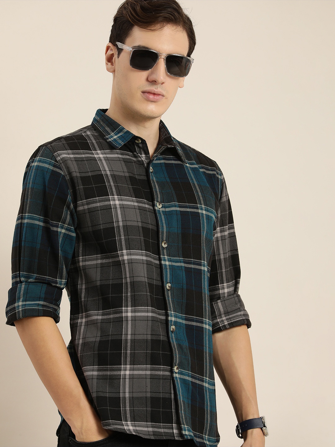 

Moda Rapido Men Checked Casual Shirt, Multi