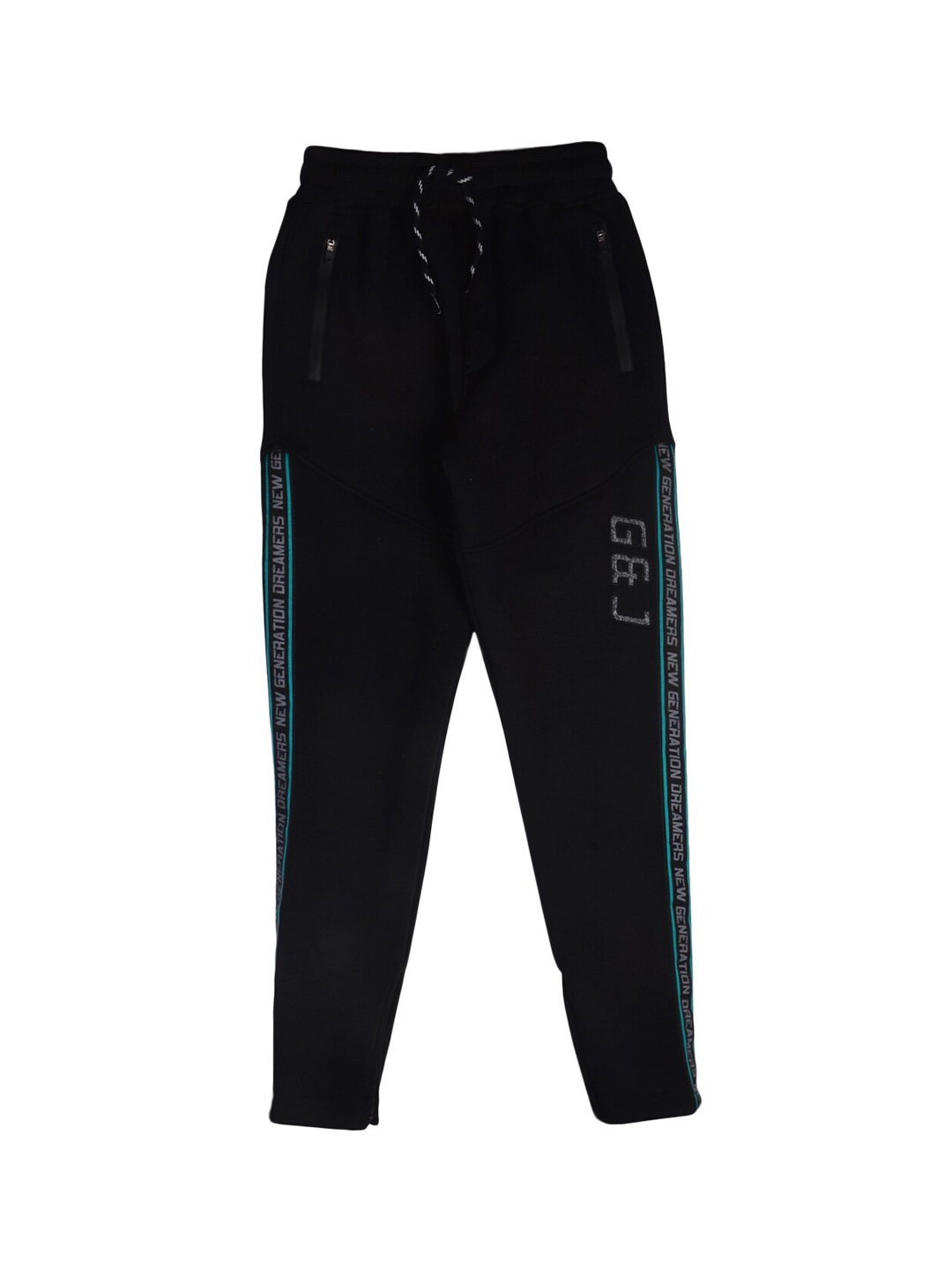 

Gini and Jony Boys Cotton Track Pants, Black