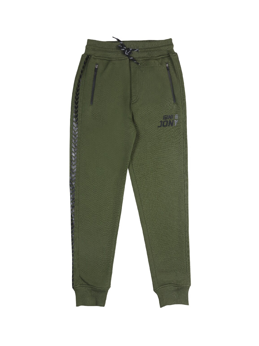 

Gini and Jony Boys Cotton Joggers, Olive