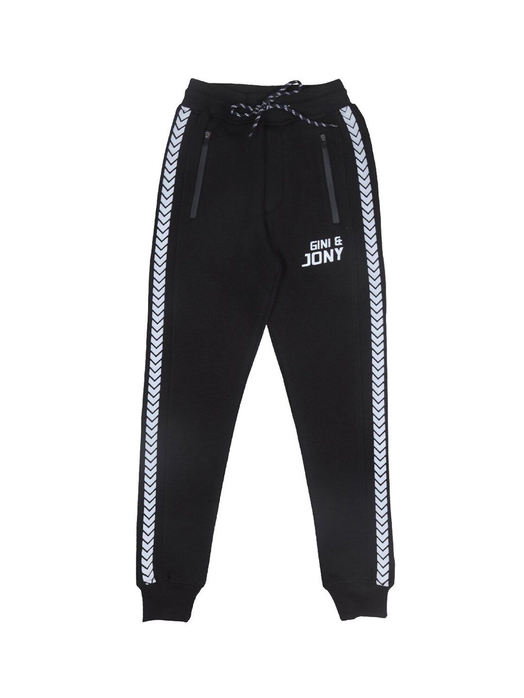 

Gini and Jony Boys Cotton Joggers, Black