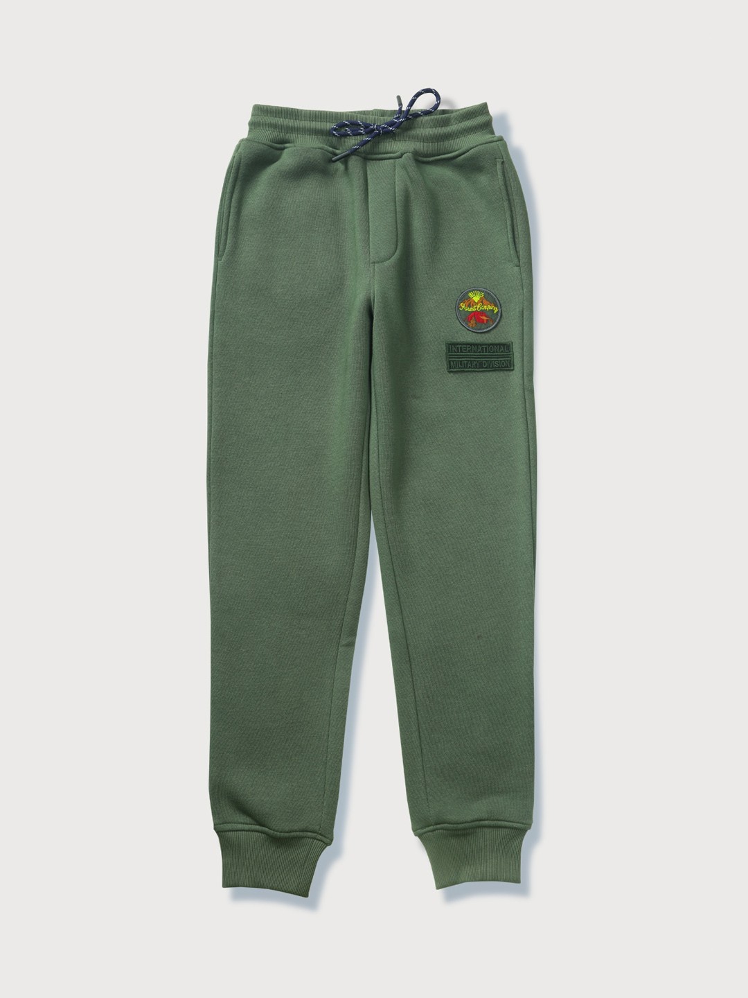 

Gini and Jony Boys Printed Detail Cotton Elasticated Joggers, Green