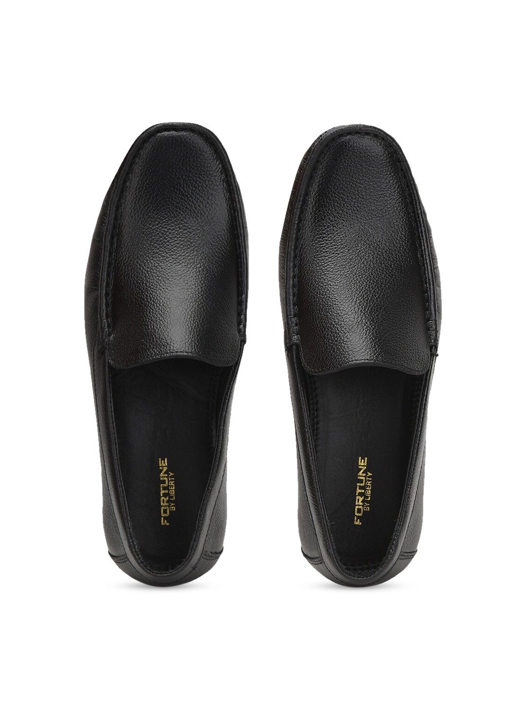 

Liberty Men Textured Leather Driving Shoes, Black