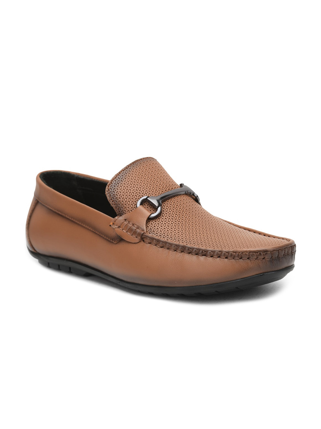 

Liberty Men Textured Leather Loafers, Tan