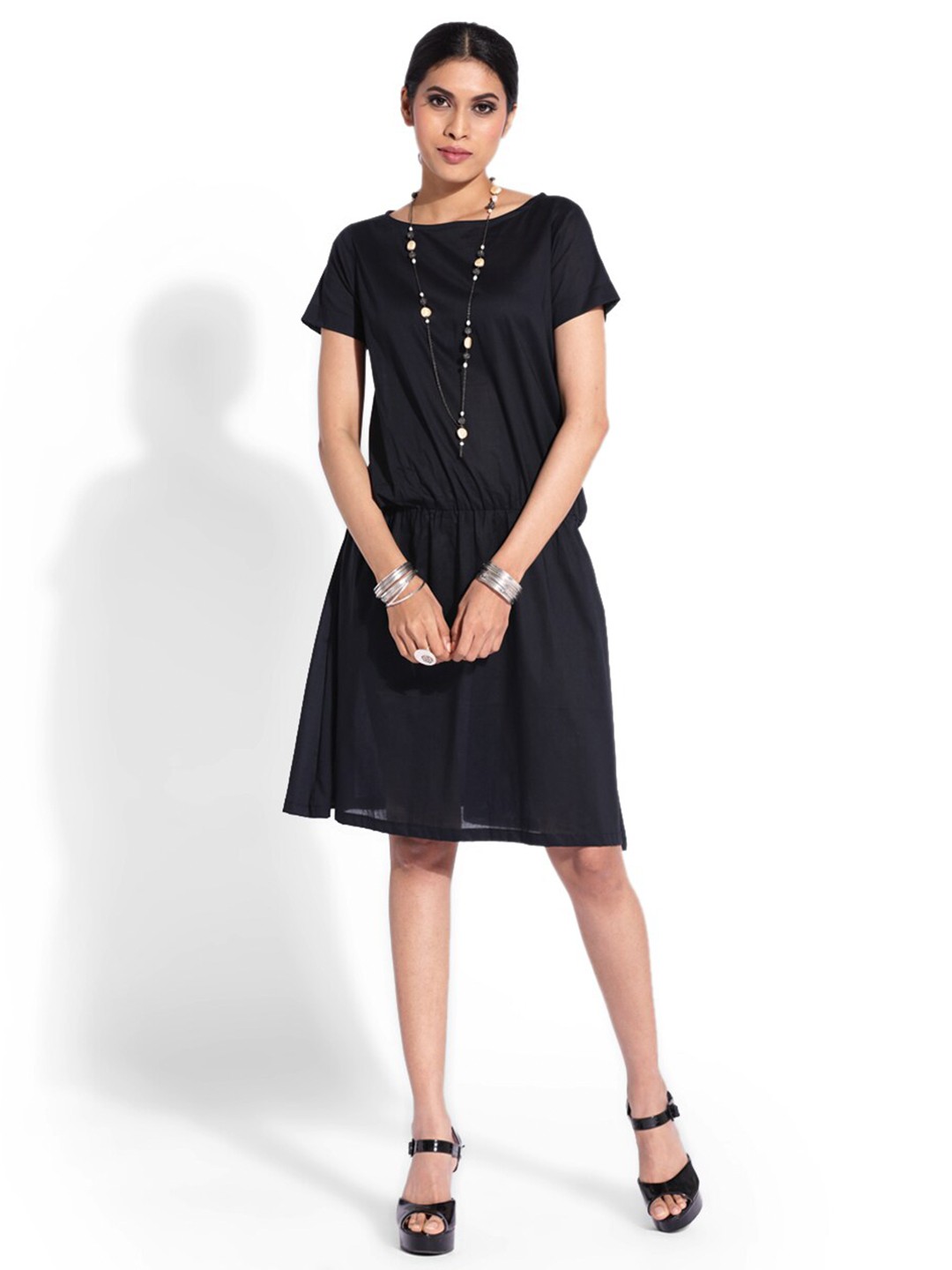 

GRASS by Gitika Goyal Black A-Line Mini Dress