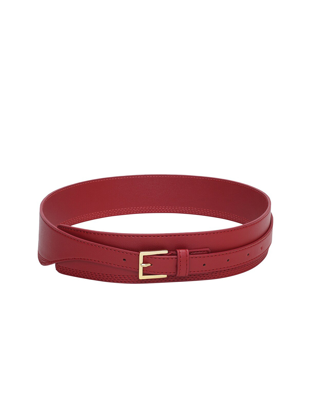 

CRUSSET Women Solid PU Belt, Red