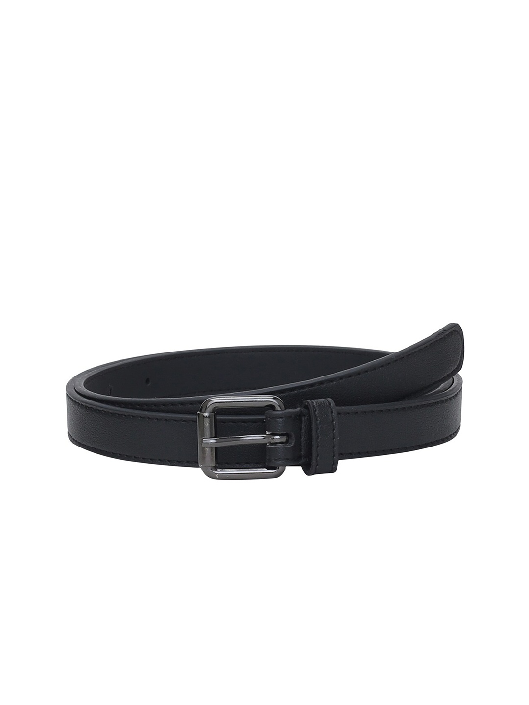 

CRUSSET Women Textured Slim Belt, Black