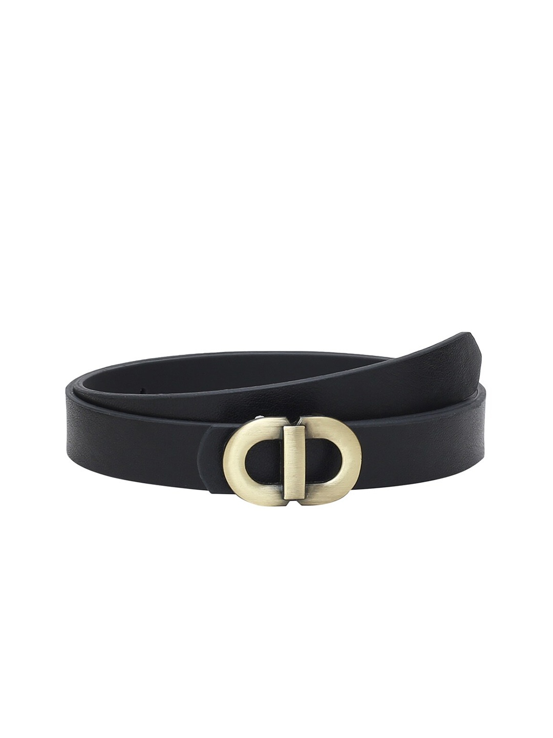 

CRUSSET Women Textured Slim Belt, Black