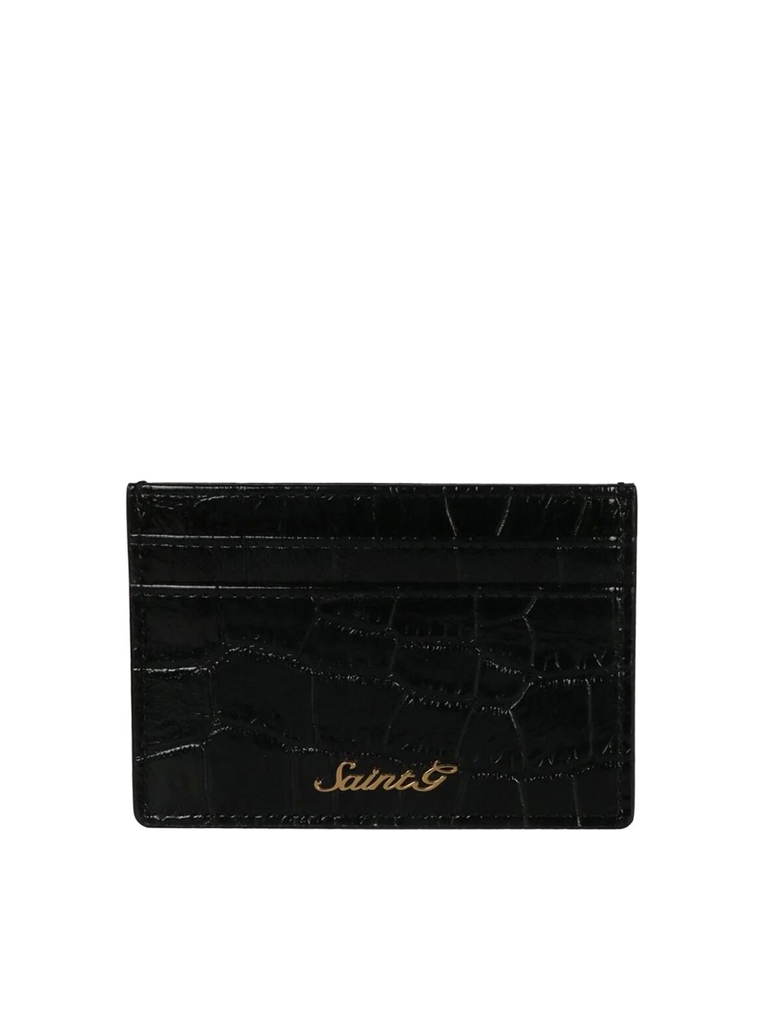 

Saint G Men Solid Genuine Leather Two Fold Wallet With Extra Card Holder, Black