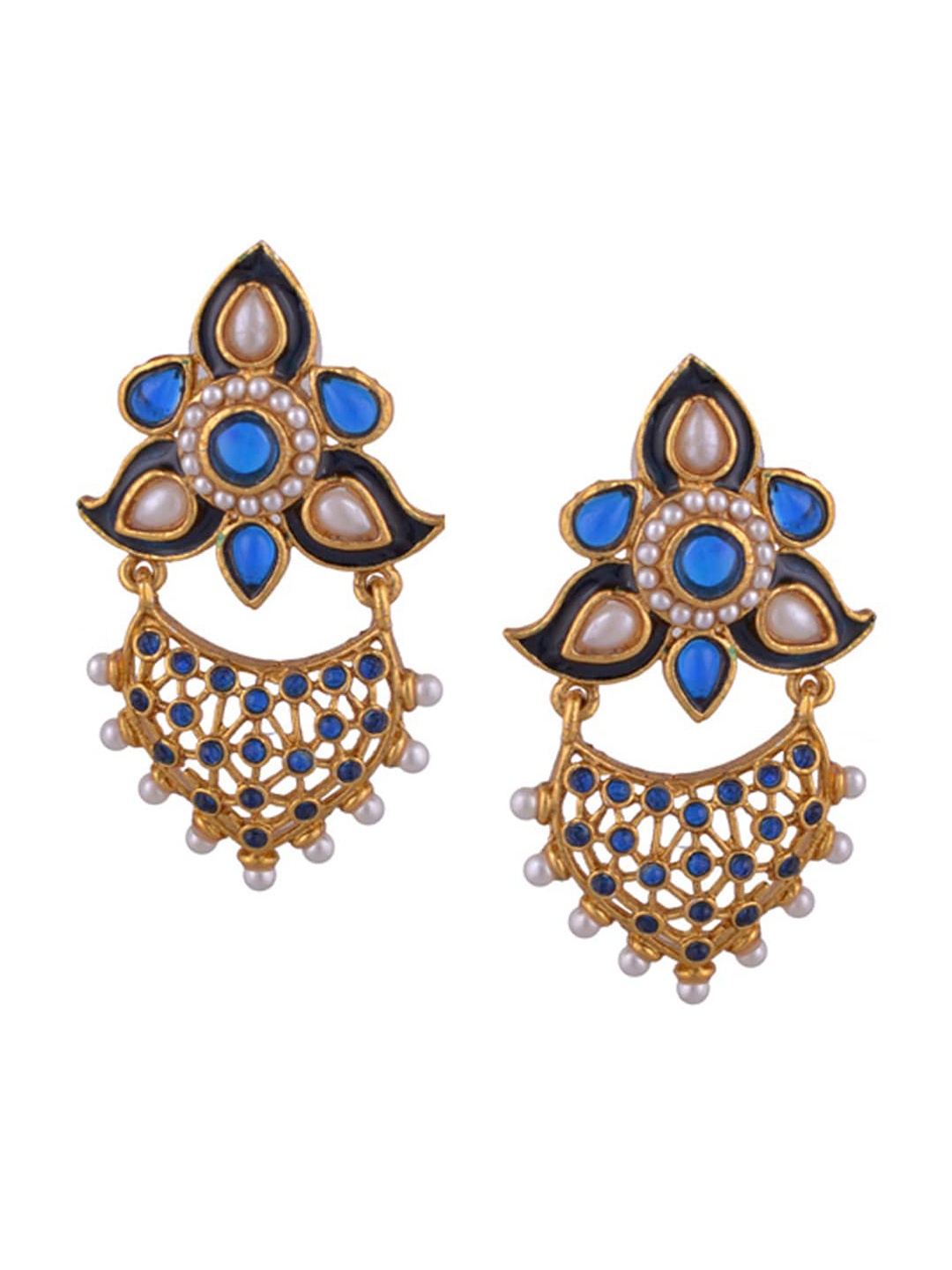 

Young & Forever Gold-Plated Floral Chandbalis Earrings