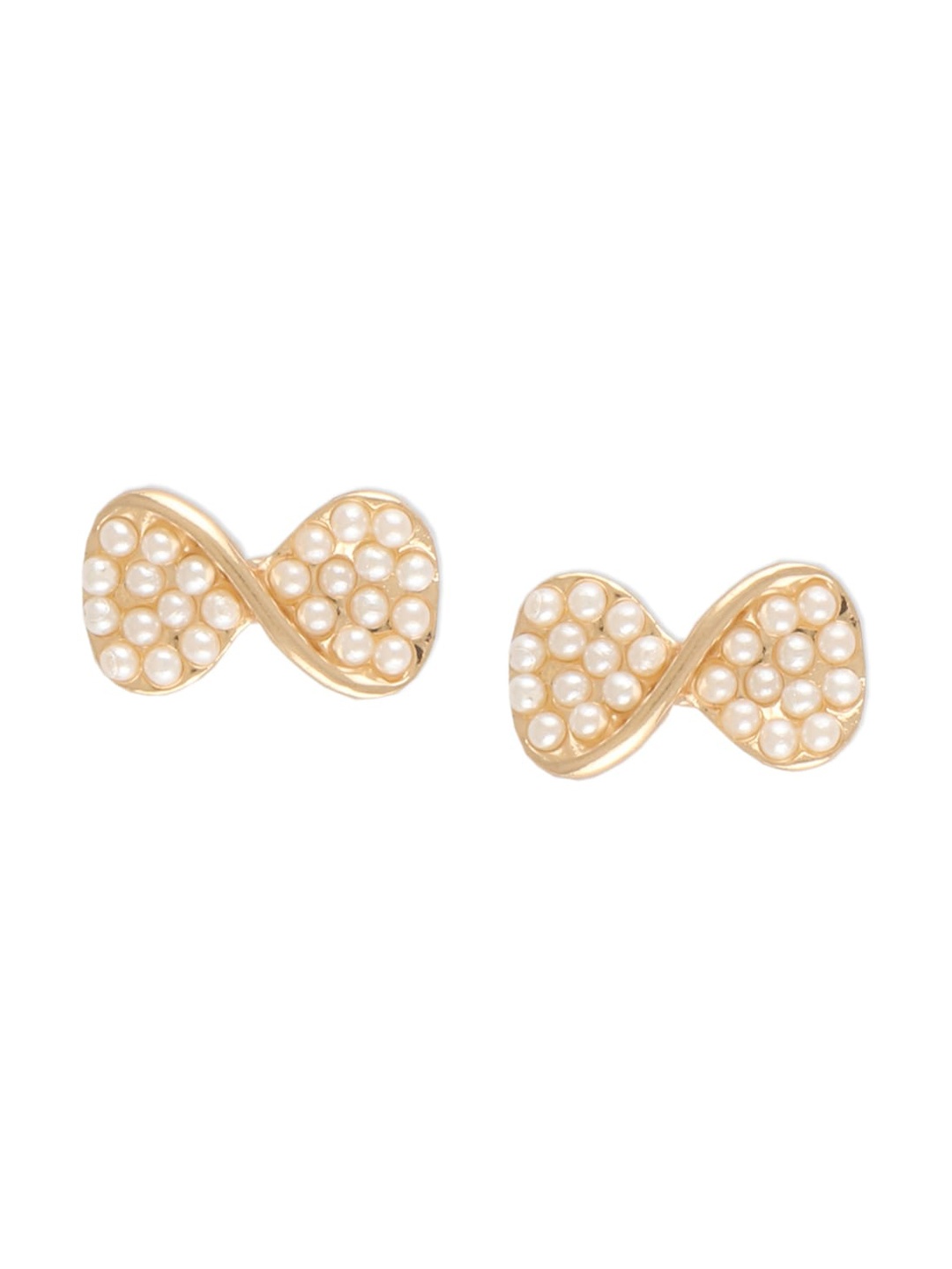 

Young & Forever Gold Plated Classic Studs Earrings, White