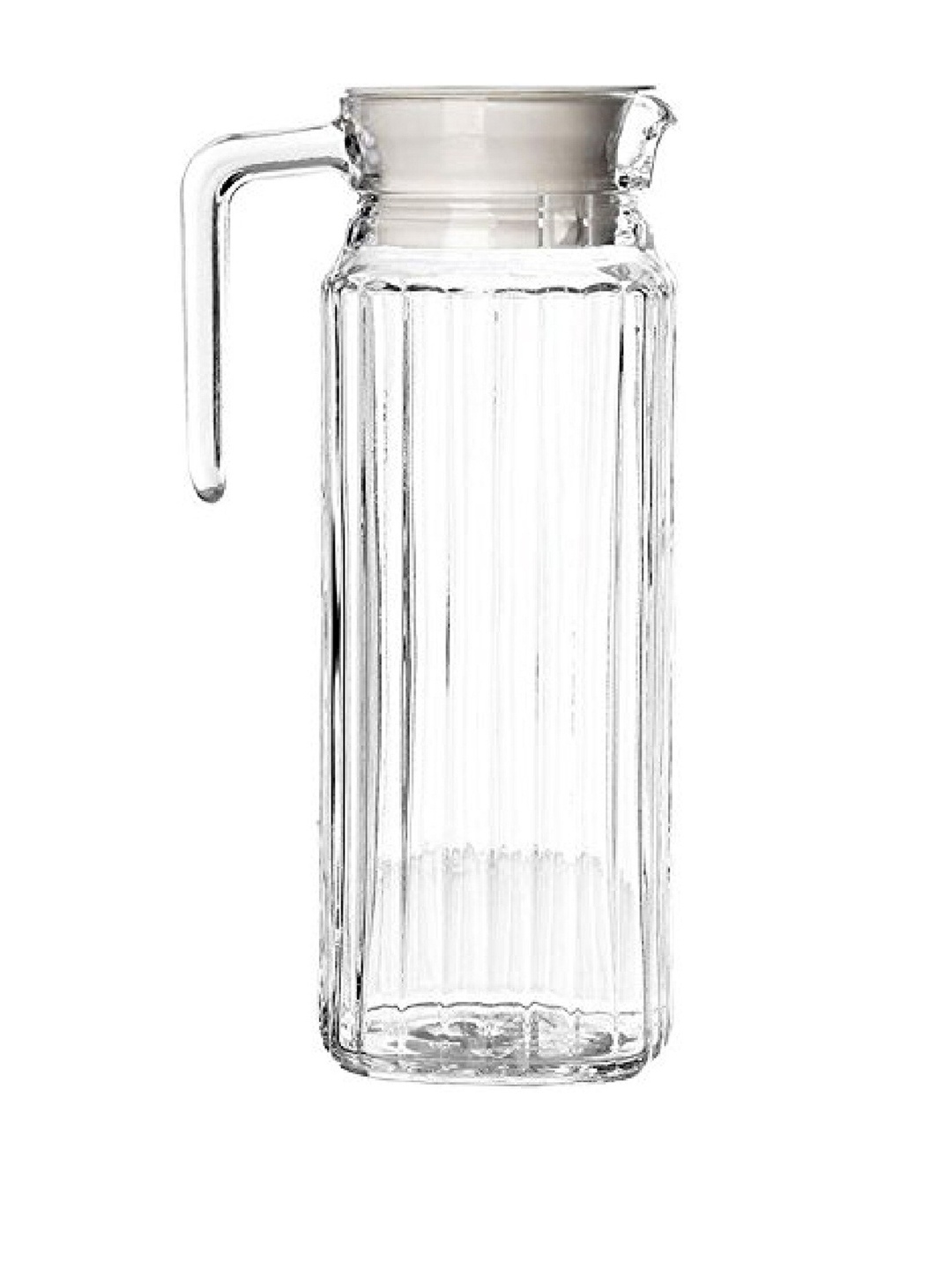 

SkyKey Transparent Textured Glass Water Jug With Lid 1.1 L