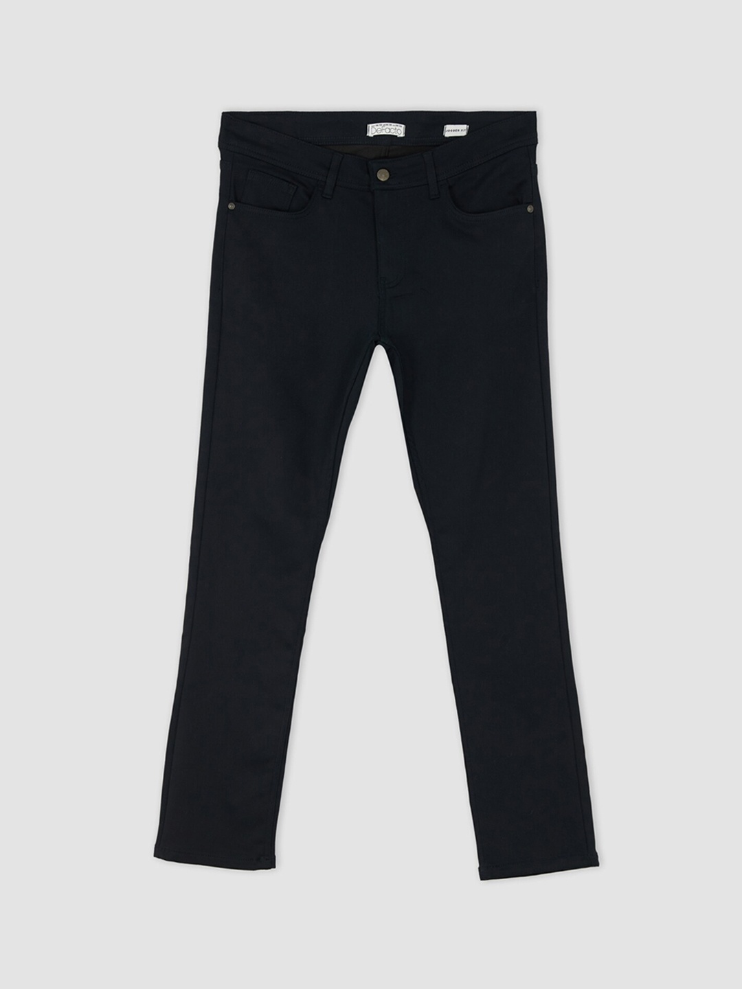 

DeFacto Men Mid-Rise Regular Fit Chinos, Black