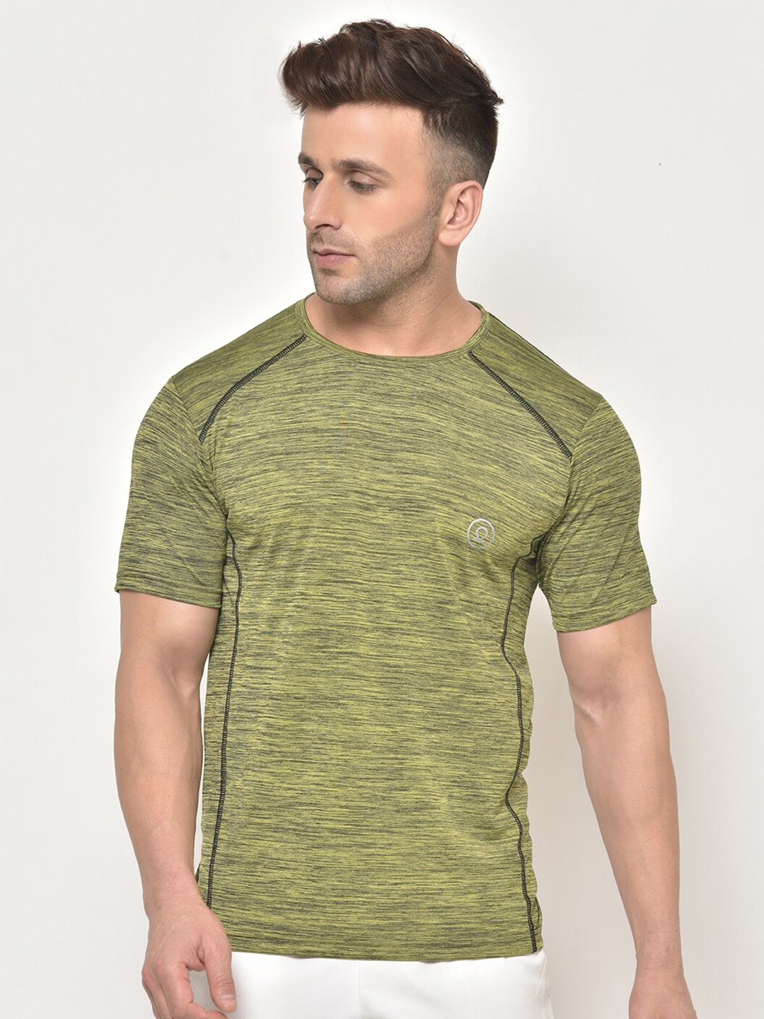 

CHKOKKO Men Printed Sports T-shirt, Olive