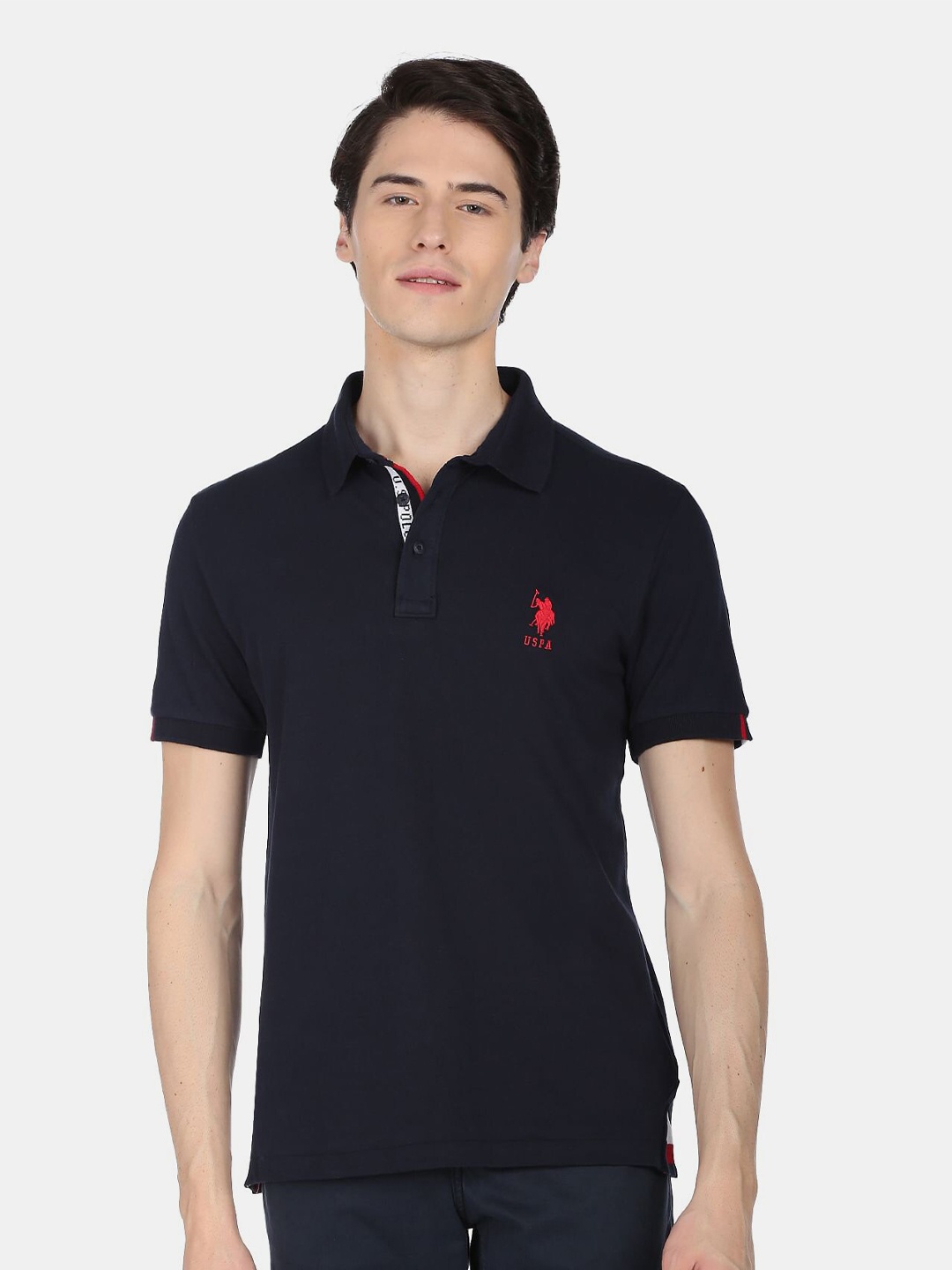 

U.S. Polo Assn. Men Polo Collar T-shirt, Navy blue