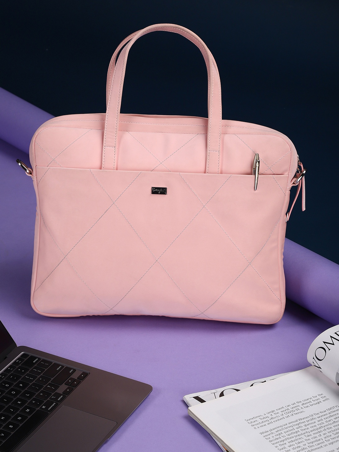 

Berrylush Women Laptop Bag, Pink