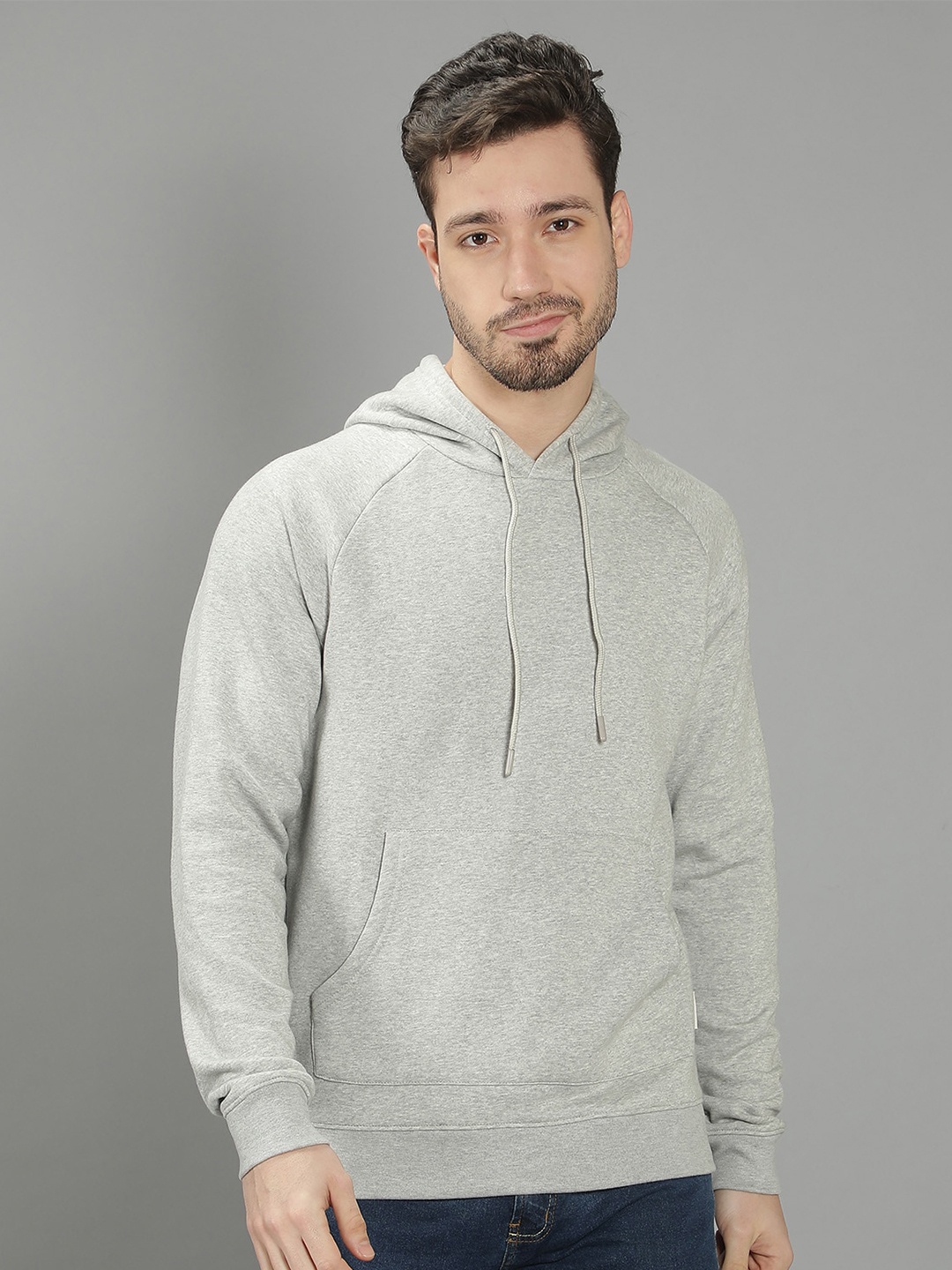 

Nimble Men Grey Hooded Sweatshirt