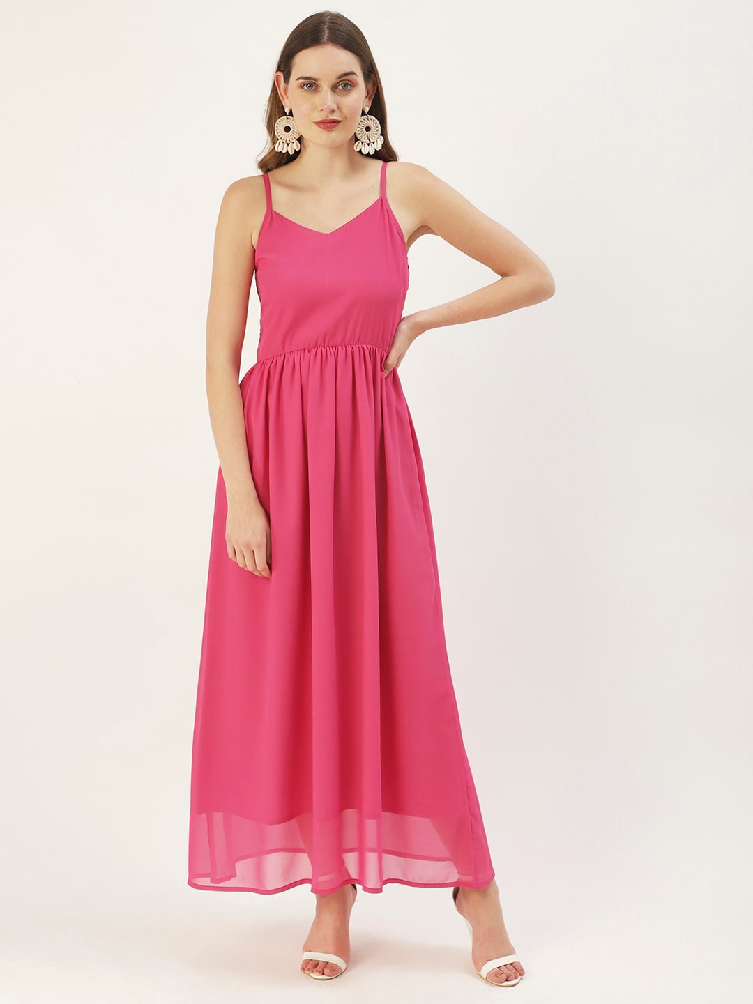 

DressBerry Georgette Maxi Dress, Pink