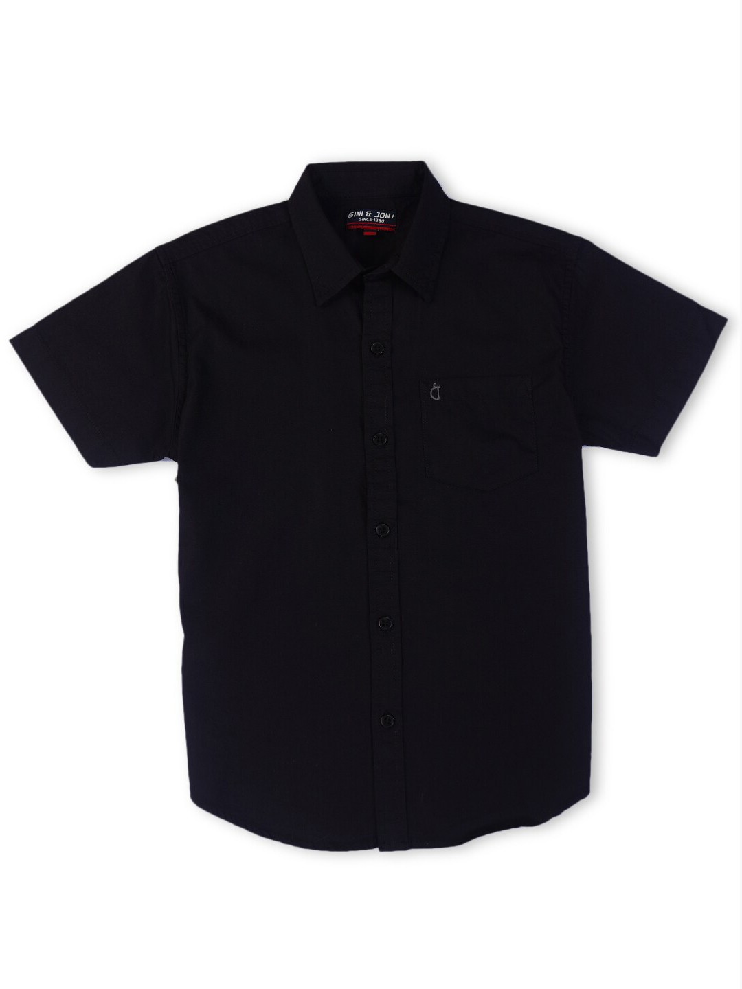 

Gini and Jony Boys Solid Casual Shirt, Black