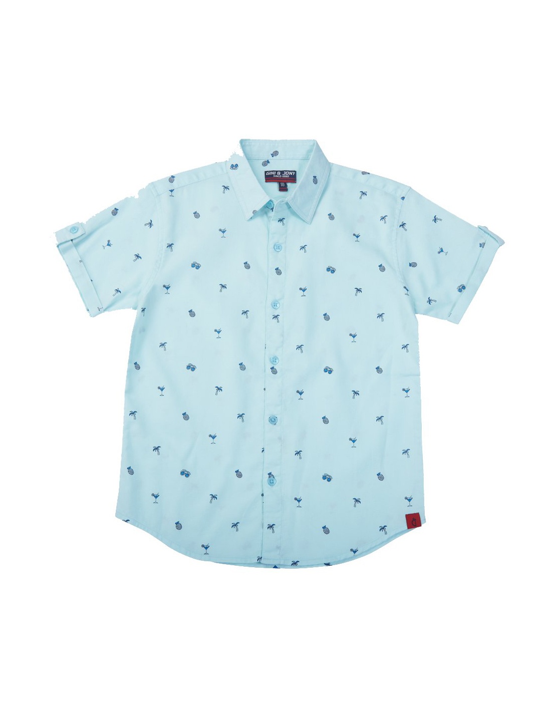 

Gini and Jony Boys Printed Casual Shirt, Blue