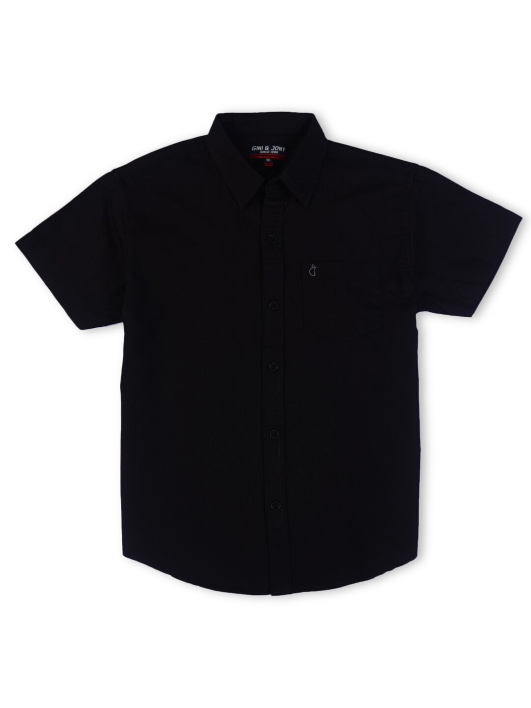 

Gini and Jony Boys Cotton Casual Shirt, Black