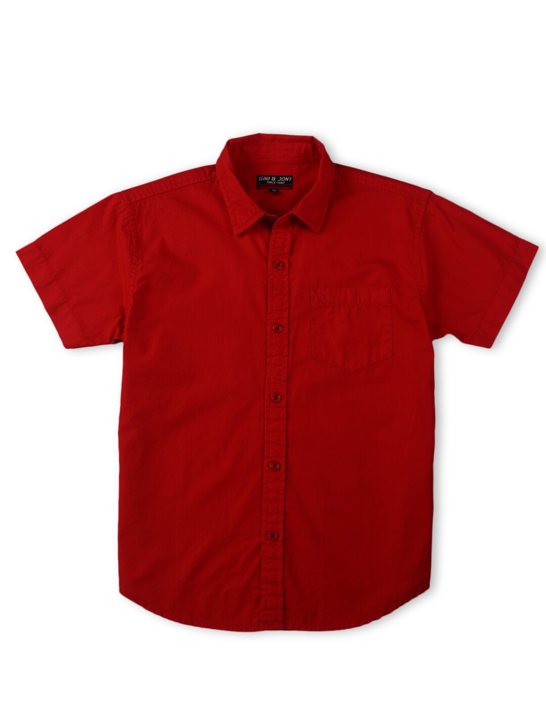 

Gini and Jony Boys Cotton Casual Shirt, Red