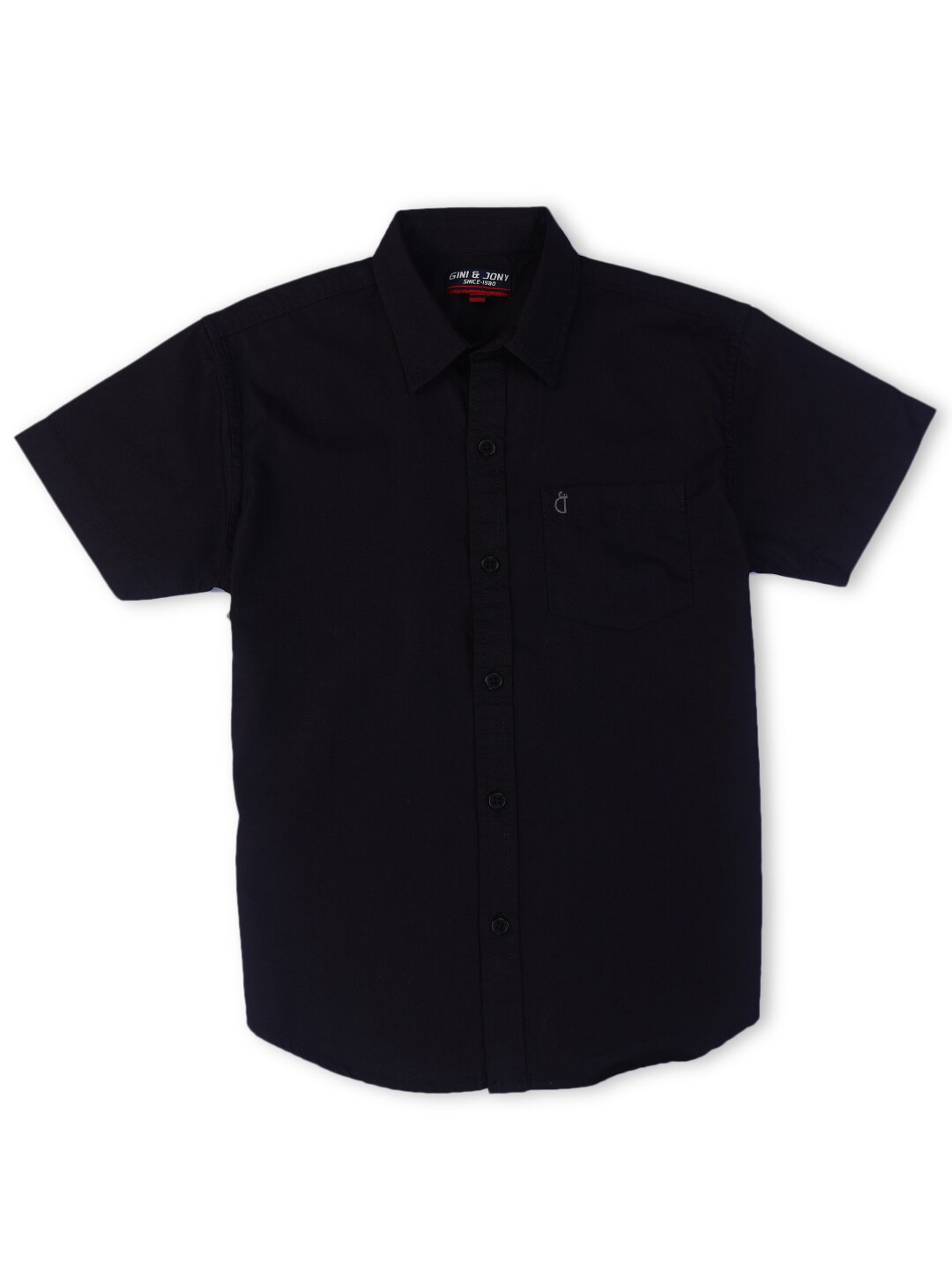 

Gini and Jony Boys Cotton Casual Shirt, Black