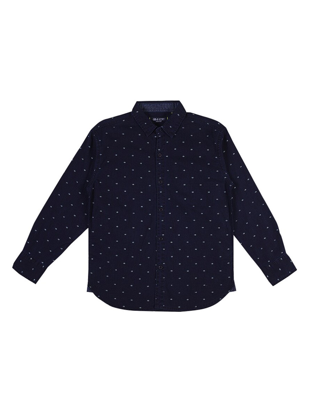 

Gini and Jony Boys Cotton Printed Casual Shirt, Navy blue