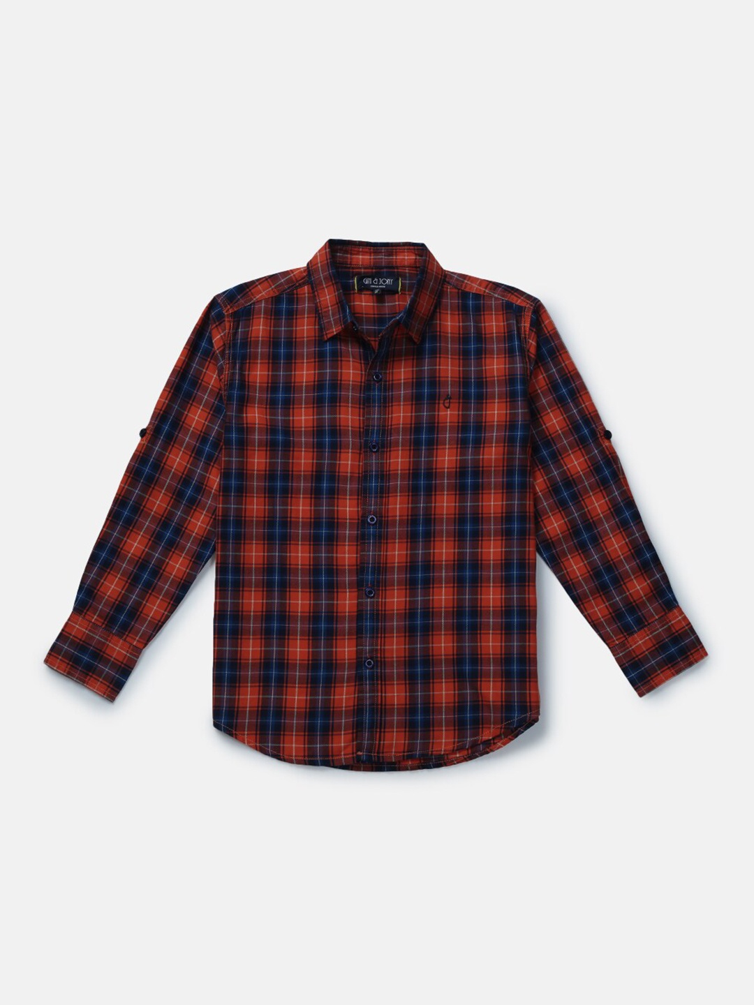 

Gini and Jony Boys Buffalo Checks Casual Cotton Shirt, Black